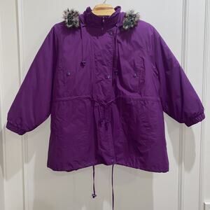 NWOT Woman Within 5X 38/40 Artic Expedition Quilted Down Coat Jacket Hood QVC